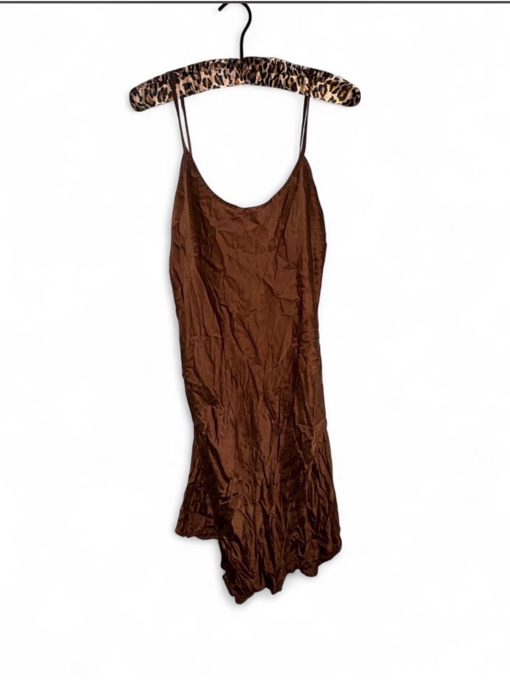 Vintage Gold Label Victoria's Secret brown 100% Silk slip dress M